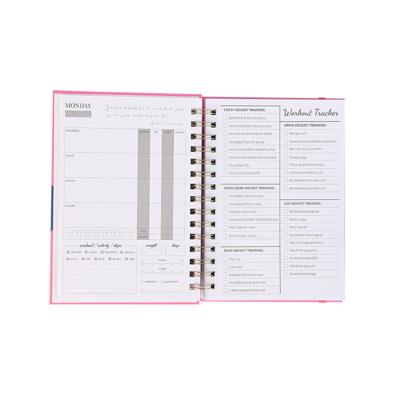 Daily Fitness Journal Spiral Workout Log Book for Training
