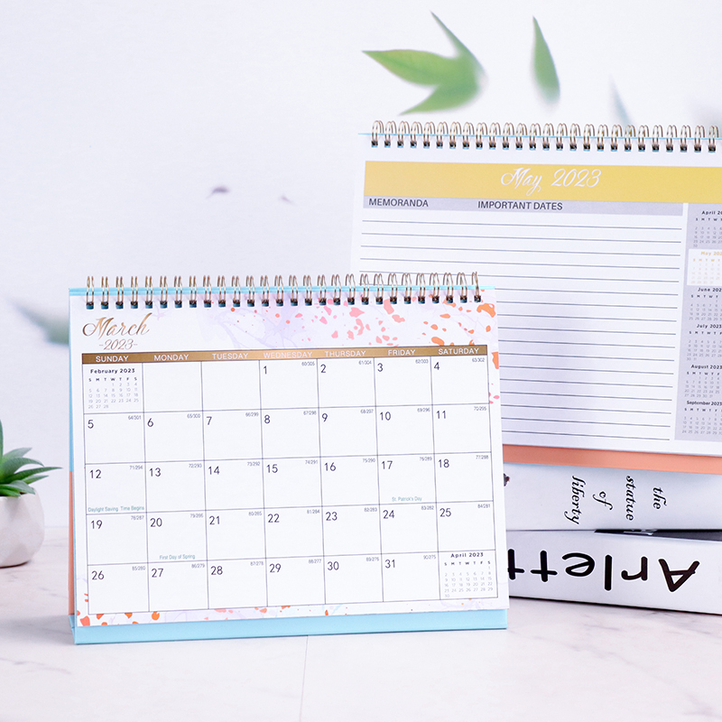 Colorful Standing Daily Flip Desk Calendar for Office Home
