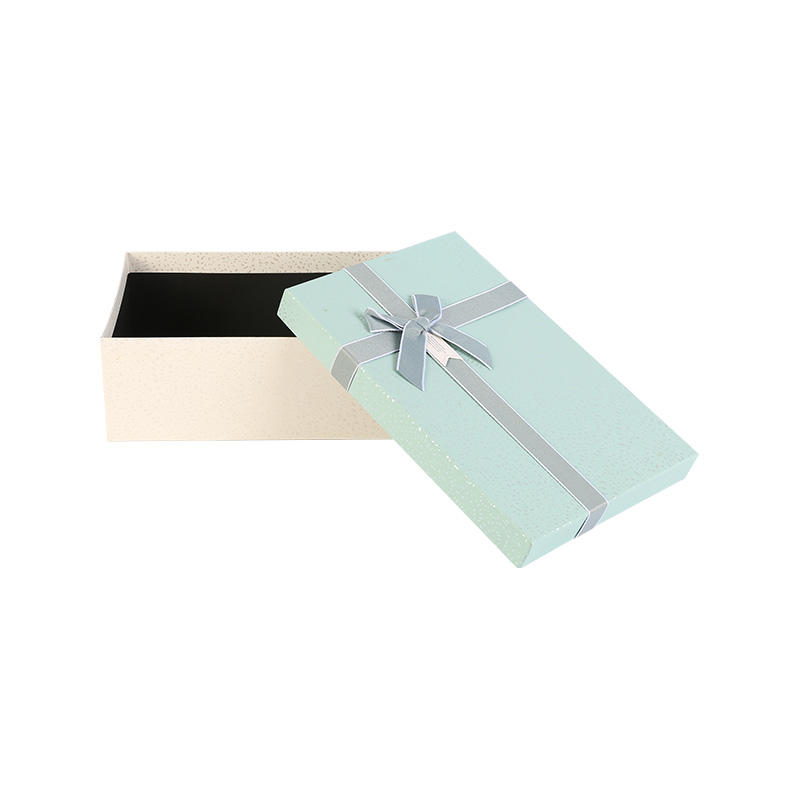 Blue Bow Decor Display Packaging Gift Box for Jewelry