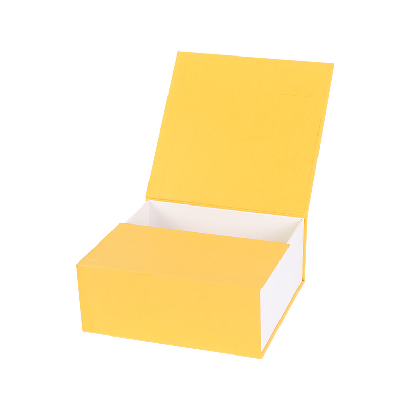 Yellow Cardboard Gift Packaging Magnetic Folding Box