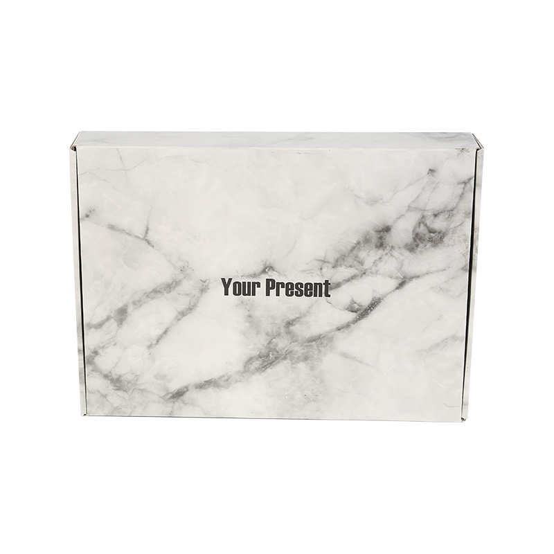 White Marble Pattern Corrugated Cardboard Gift Box