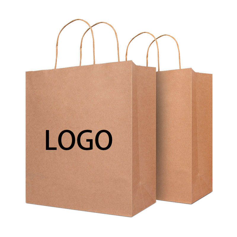 Kraft Paper Natural Coloured Gift Wrap Bag With Handles