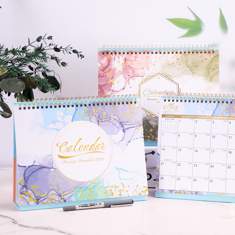 Colorful Standing Daily Flip Desk Calendar for Office Home