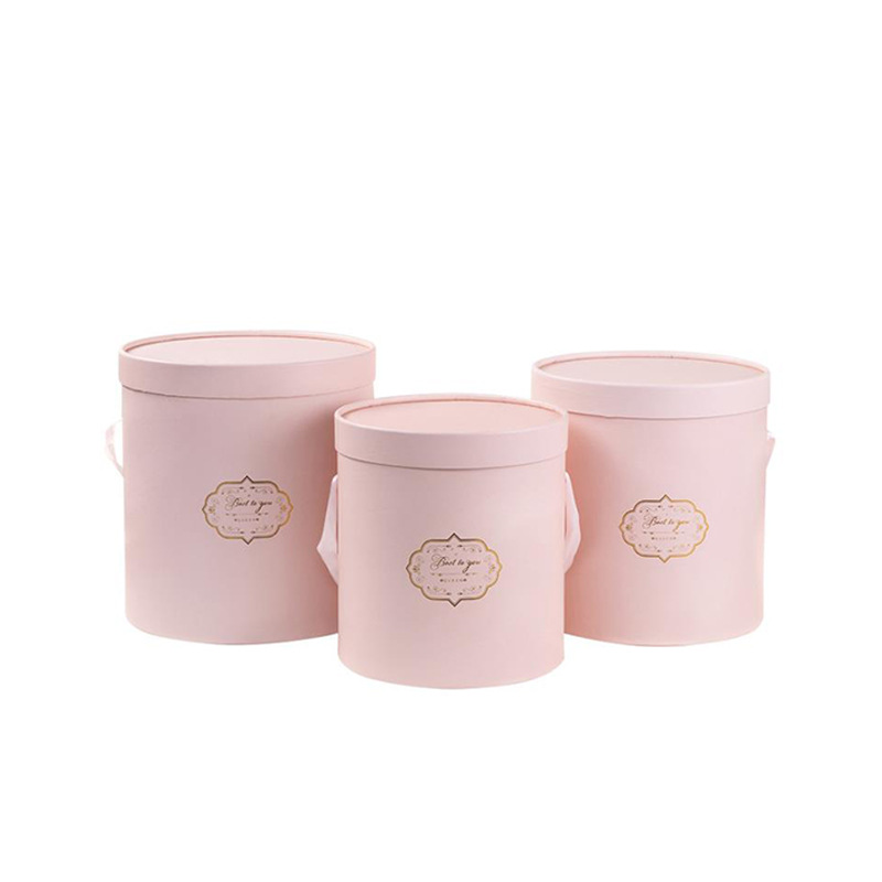 CMKY Artpaper Cosmetic Cylinder Paper Tube with Handle