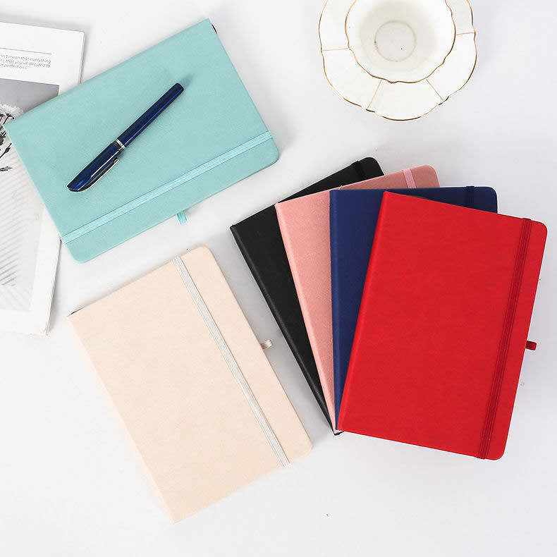 PU Leather Business Hardcover Notebook With Elastic Band