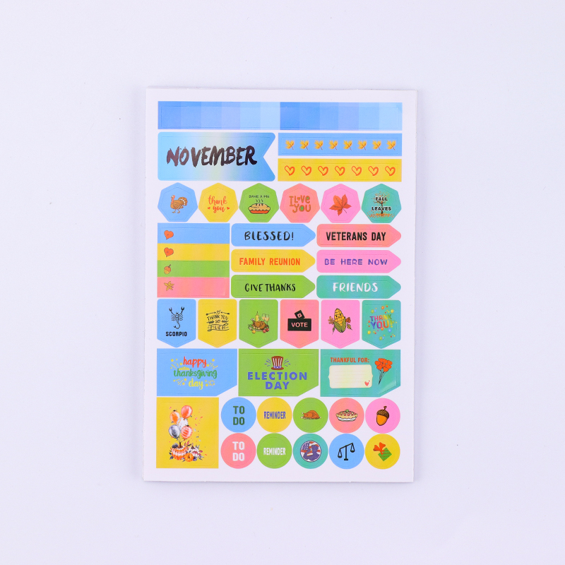 Weekly Monthly Calendar Notebook Planner Journal Sticker