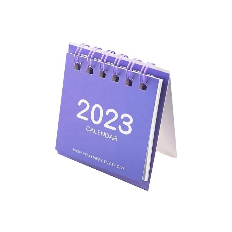 Solid Color Daily Scheduler Mini Desktop Simple Calendar