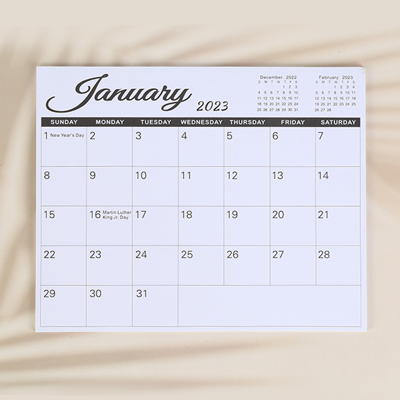 Monthly Twin-Wire Binding Wall Calendar for Planning
